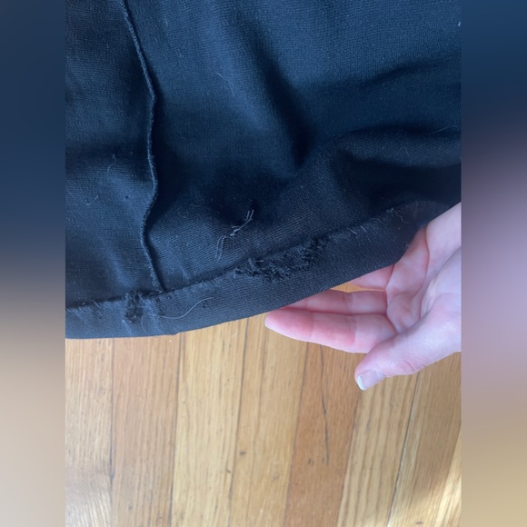 60s Vintage Black Knit Wiggle Dress w 3/4 Length Sleeves and rounded collar - Picture 5 of 10